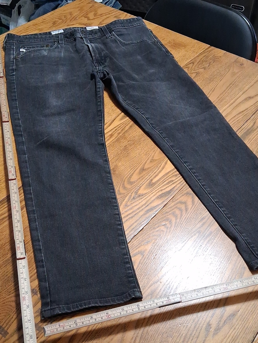 AG ADRIANO GOLDSCHMIED Mens 34 X 28 FADED BLACK Faded SLIM Preowned Used Pants